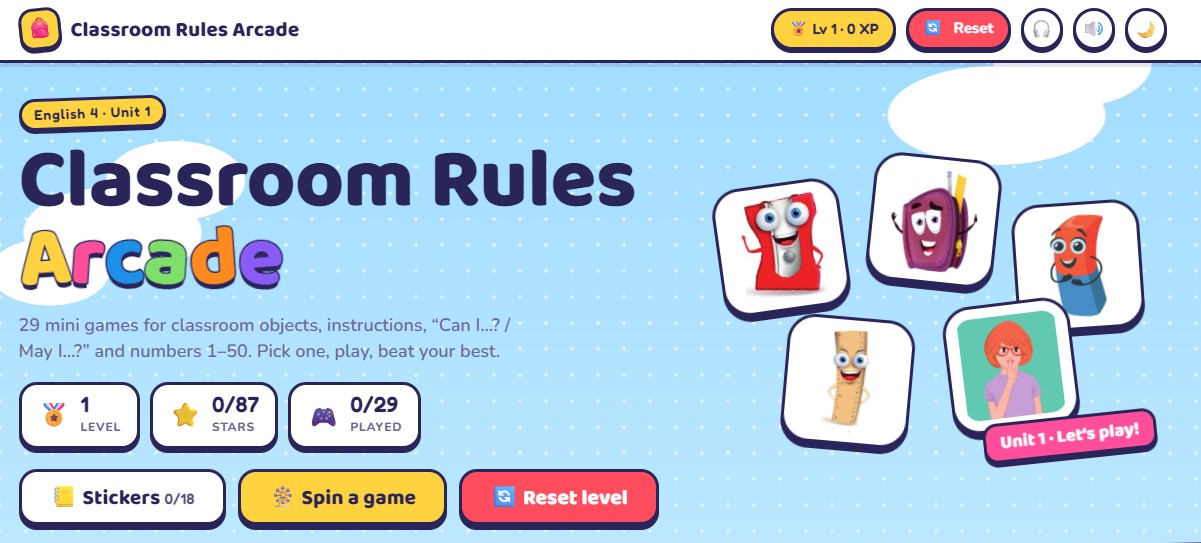 Classroom Rules Arcade