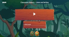 Classroom Objects - Listen and Write