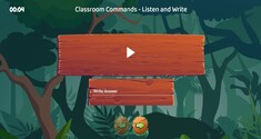 Classroom Commands - Listen and Write