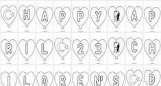 April 23 Banner Balloons BW