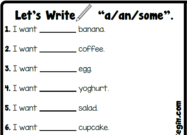 Let's Write a/an/some