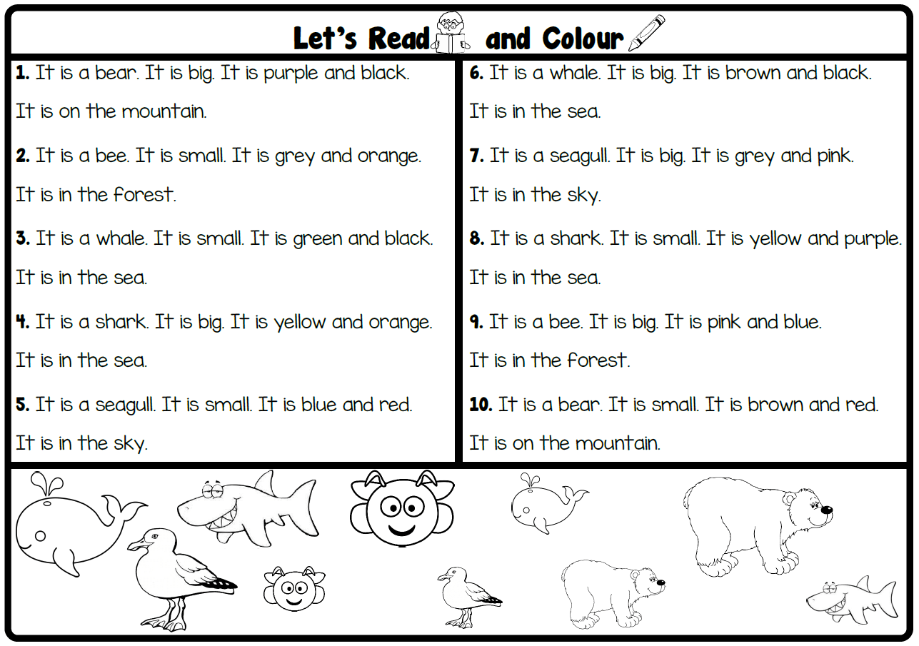Let's Read and Colour 2