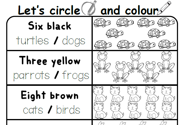 Let's Circle and Colour