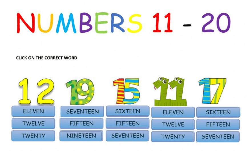 Numbers 11-20 (6)