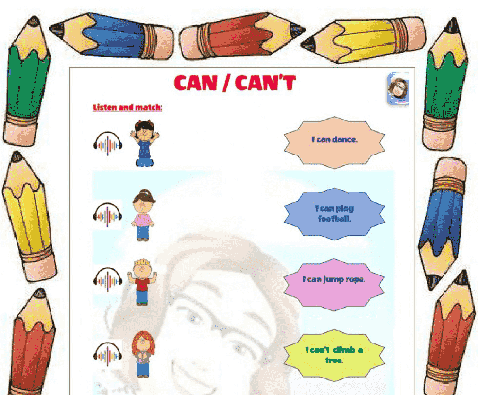 Action Verbs & Can-Can't 5