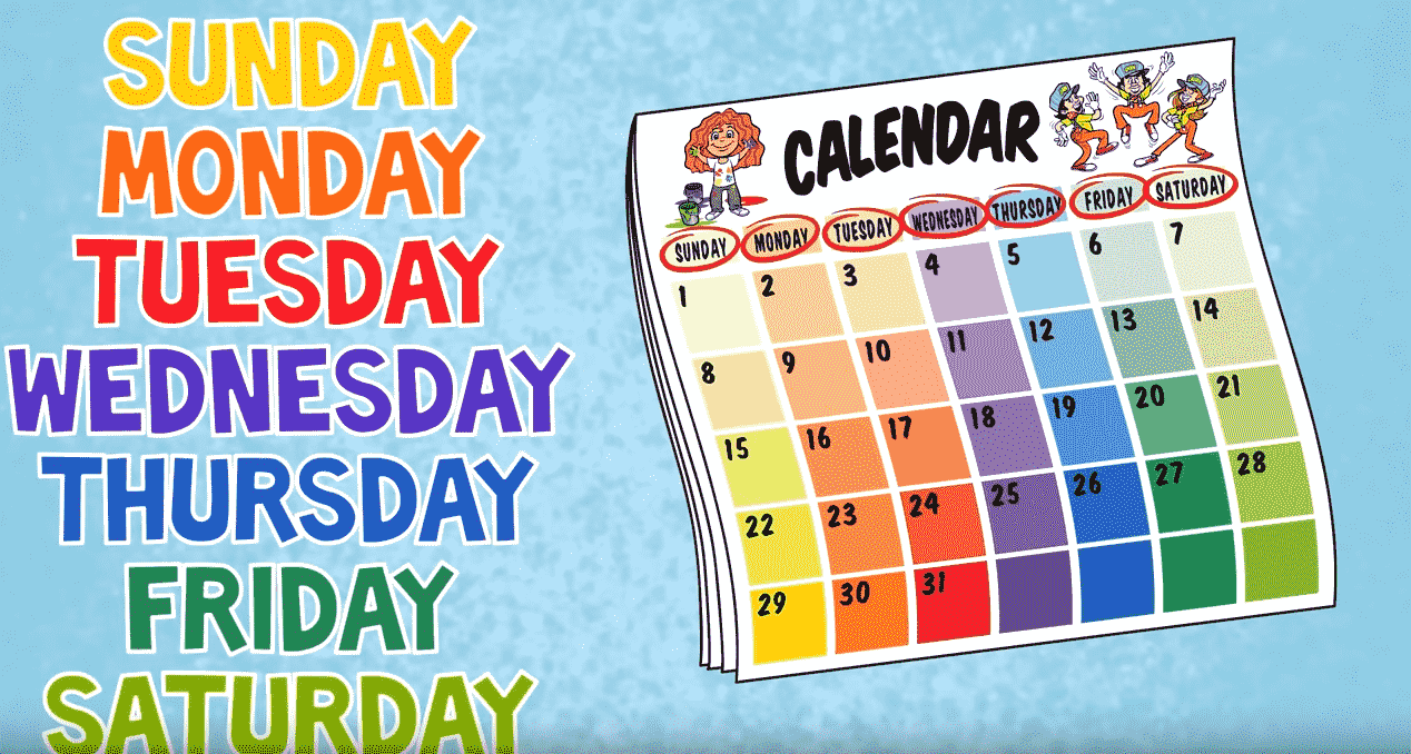 The 7 Days Of The Week