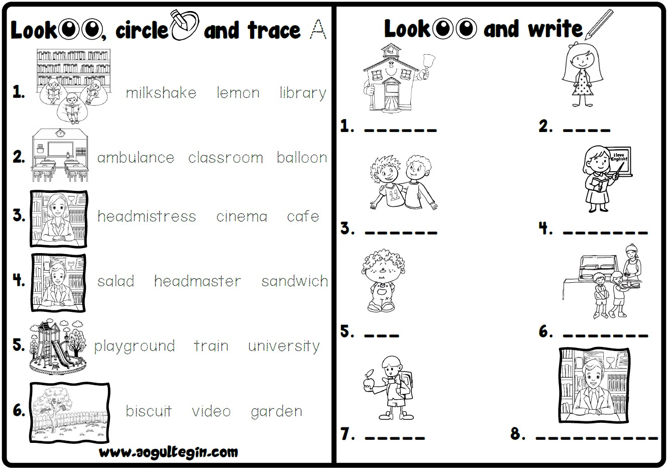 Look, Circle and Trace